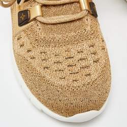 Louis Vuitton Gold Lurex Fabric and Leather Aftergame Sneakers Size 40