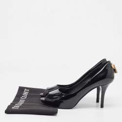 Pre Owned Louis Vuitton Black Patent Leather Oh Really! Peep Toe Pumps Size 37