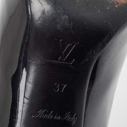 Pre Owned Louis Vuitton Black Patent Leather Oh Really! Peep Toe Pumps Size 37