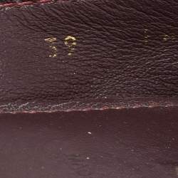 Pre Owned Louis Vuitton Burgundy Patent Leather Oxford Ballet Flats Size 39