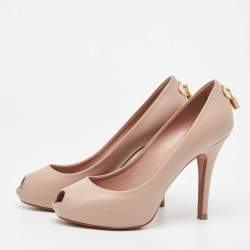 Pre Owned Louis Vuitton Beige Leather Oh Really! Pumps Size 36
