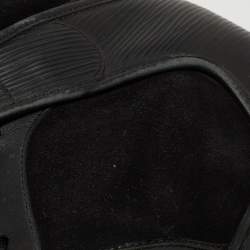 Louis Vuitton Black Epi Leather and Suede High Top Sneakers Size 40