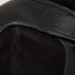 Louis Vuitton Black Epi Leather and Suede High Top Sneakers Size 40