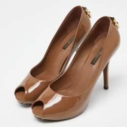 Louis Vuitton Brown Patent Leather Oh Really!  Pumps Size 37