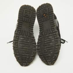 Louis Vuitton Brown/Black Monogram Canvas and Mesh Run Away Sneakers Size 39