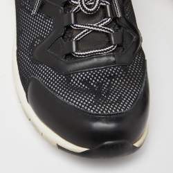 Louis Vuitton Black Leather and Monogram Mesh Aftergame Sneakers Size 36