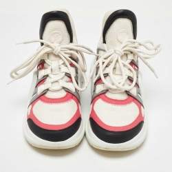 Louis Vuitton Multicolor Mesh and Leather Archlight Sneakers Size 38