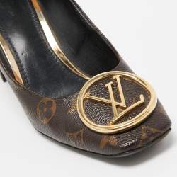 Louis Vuitton Brown Coated Canvas Madeleine Pumps Size 40