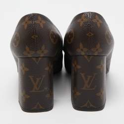 Louis Vuitton Brown Coated Canvas Madeleine Pumps Size 40