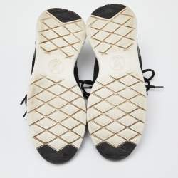Louis Vuitton Black Knit Fabric and Coated Canvas Aftergame Sneakers Size 37.5