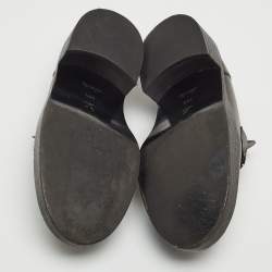 Louis Vuitton Brown/Black Monogram Canvas and Leather Loafers Size 38.5