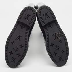Louis Vuitton Black Monogram Rubber Rain Boots Size 40