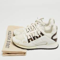 Louis Vuitton White Leather and Mesh Run Away Sneakers Size 35.5