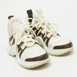 Louis Vuitton White Mesh and Nylon Archlight Sneakers Size 36
