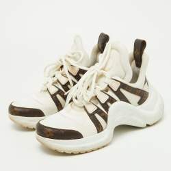Louis Vuitton White Mesh and Nylon Archlight Sneakers Size 36