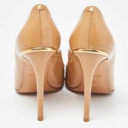 Louis Vuitton Beige Patent Leather Eyeline Pumps Size 37