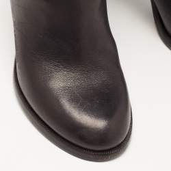 مملوكة مسبقًا Louis Vuitton Black Leather Mildcalf Boots Size 37