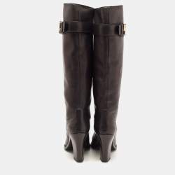 مملوكة �مسبقًا Louis Vuitton Black Leather Mildcalf Boots Size 37