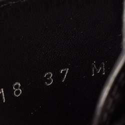 مملوكة مسبقًا Louis Vuitton Black Leather Lace Up Ankle Boots Size 37