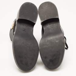 مملوكة مسبقًا Louis Vuitton Black Leather Lace Up Ankle Boots Size 37