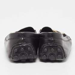 Louis Vuitton Black Leather Oxford Loafers Size 37.5