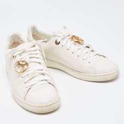 Louis Vuitton White Leather Frontrow  Sneakers Size 38