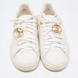 Louis Vuitton White Leather Frontrow  Sneakers Size 38