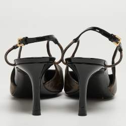 Louis Vuitton Brown Monogram Canvas Chérie Pointed Toe Pumps Size 40