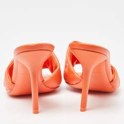 Louis Vuitton Orange Monogram Leather Revival Open Toe Slide Sandals Size 36