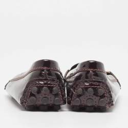 مملوكة مسبقًا Louis Vuitton Burgundy Patent Leather Oxford Loafers Size 36