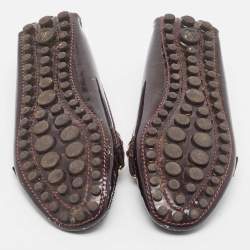 مملوكة مسبقًا Louis Vuitton Burgundy Patent Leather Oxford Loafers Size 36