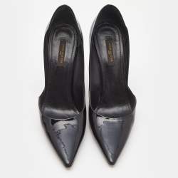 Louis Vuitton Black Patent Leather D'orsay Pumps Size 38