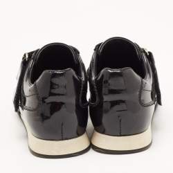 Louis Vuitton Black Patent Leather Sneakers Size 36