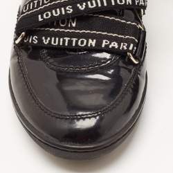 Louis Vuitton Black Patent Leather Sneakers Size 36