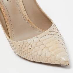 Pre Owned Louis Vuitton Two Tone Python Eyeline Pumps Size 39