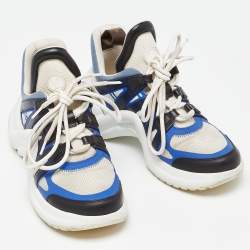 Louis Vuitton Tricolor Mesh and Leather Archlight Sneakers Size 36