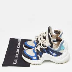 Louis Vuitton Tricolor Mesh and Leather Archlight Sneakers Size 36