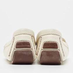 مملوكة مسبقًا Louis Vuitton Cream Leather Monte Carlo  Loafers Size 38.5