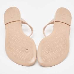 Louis Vuitton Beige Rubber Bikini Thong Flat Sandals Size 38