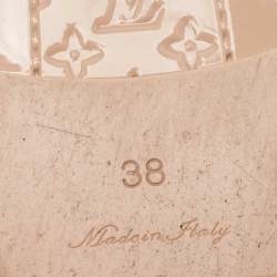Louis Vuitton Beige Rubber Bikini Thong Flat Sandals Size 38
