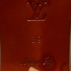 مملوكة مسبقًا Louis Vuitton White/Beige Rope and Leather Ankle Strap Sandals Size 39