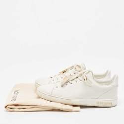 Louis Vuitton White Leather Frontrow Sneakers  Size 37