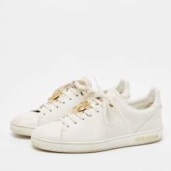 Louis Vuitton White Leather Frontrow Sneakers  Size 37