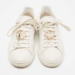 Louis Vuitton White Leather Frontrow Sneakers  Size 37