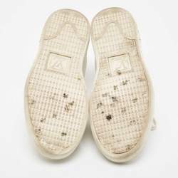 Louis Vuitton White Leather Frontrow Sneakers  Size 37