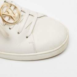 Louis Vuitton White Leather Frontrow Sneakers  Size 37