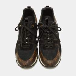 Louis Vuitton Brown/Black Monogram Canvas and Mesh Run Away Sneakers Size 39