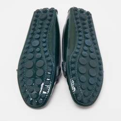 مملوكة مسبقًا حذاء أكسفوردز لوفرز لوي فيتون جلد لامع أزرق مقاس 38