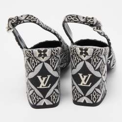 Louis Vuitton Monochrome 1854 Monogram Canvas Slingback Pumps Size 36