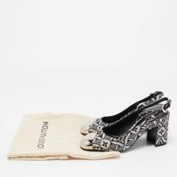 Louis Vuitton Monochrome 1854 Monogram Canvas Slingback Pumps Size 36